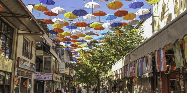 Umbrella Street, Antalya, Turkey